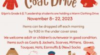Grade 6 & 7 Leadership students are holding a coat drive Nov 8-22 Items can be dropped off each morning, by 9:30 in the under cover area at the front […]